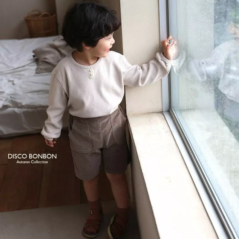 Disco Bonbon - Korean Children Fashion - #kidsstore - Point Waffle Tee - 12