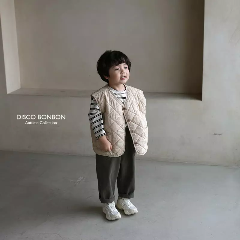Disco Bonbon - Korean Children Fashion - #minifashionista - Beige Vest - 10