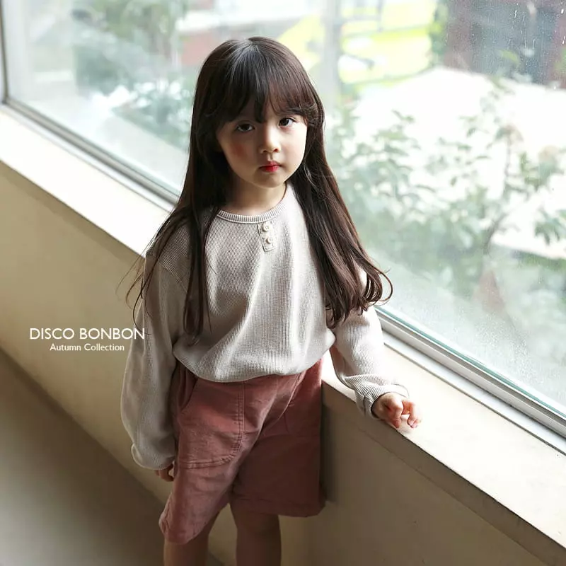 Disco Bonbon - Korean Children Fashion - #minifashionista - Point Waffle Tee - 3