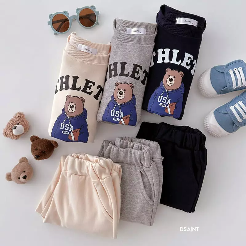 Dsaint - Korean Children Fashion - #childrensboutique - Sport Bear Set - 3