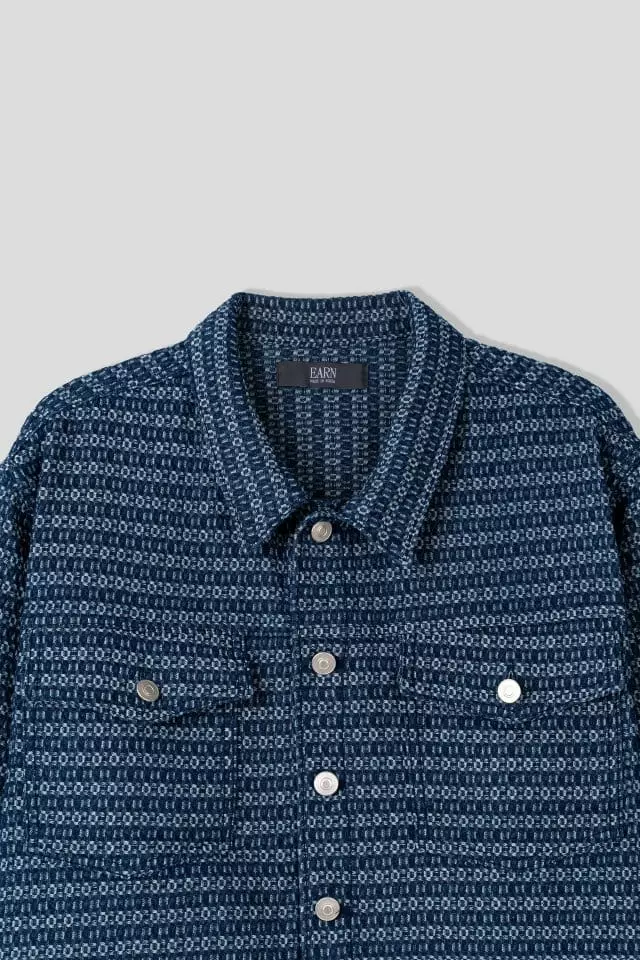 Earn - Korean Women Fashion - #pursuepretty - Chec Denim Jacket - 5