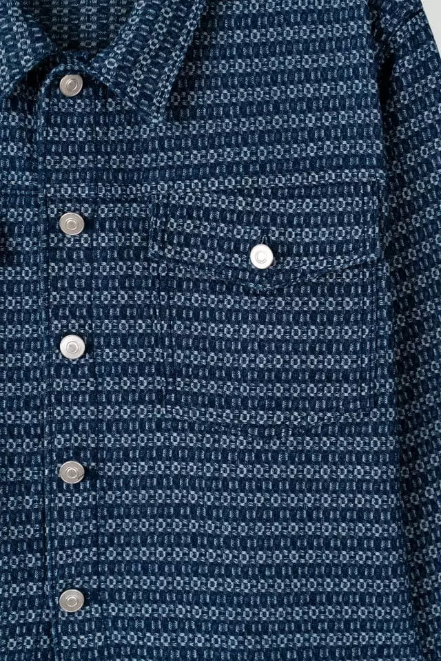 Earn - Korean Women Fashion - #restrostyle - Chec Denim Jacket - 6