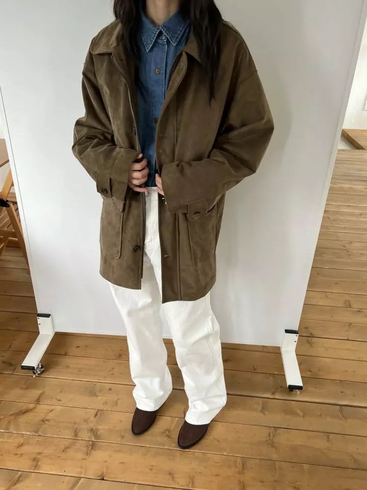 Enten - Korean Women Fashion - #thatsdarling - Suede Half Jacket