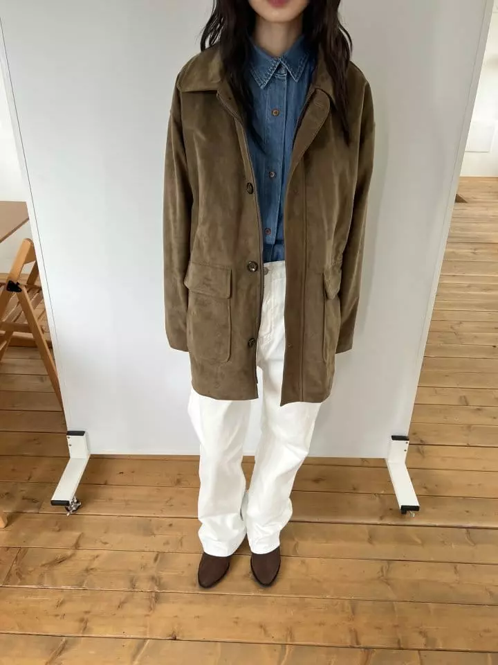 Enten - Korean Women Fashion - #thelittlethings - Suede Half Jacket - 2