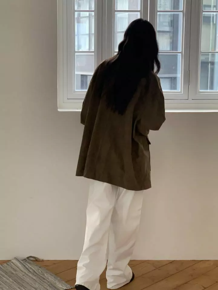Enten - Korean Women Fashion - #momslook - Suede Half Jacket - 4