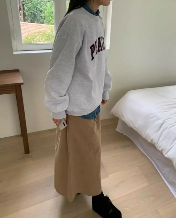 Enten - Korean Women Fashion - #womensfashion - Peach Pocket Long Skirt - 8