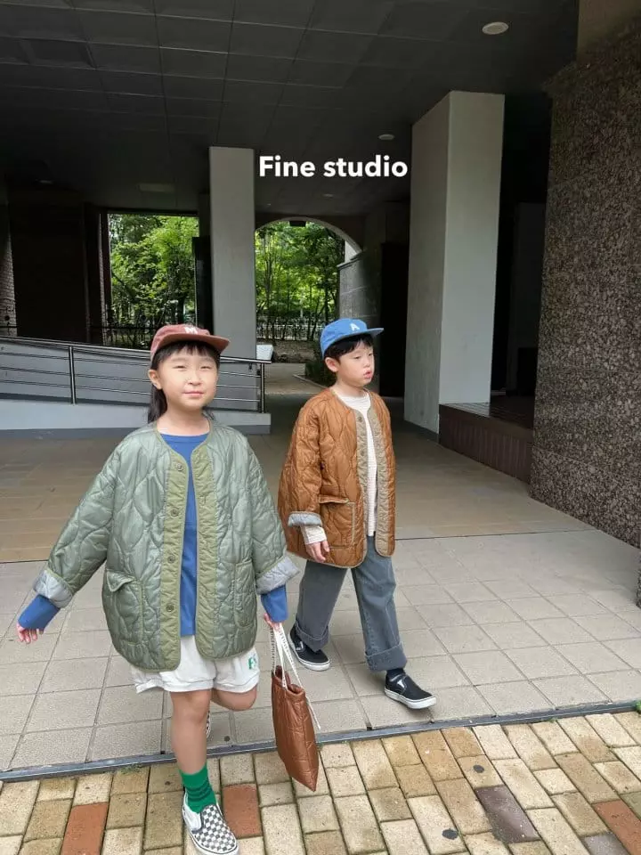 Fine-Studio - Korean Children Fashion - #kidsstore - Quilting Jumper - 2
