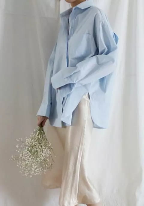 French Chic - Korean Women Fashion - #momslook - Ballen Boyfit Shirt