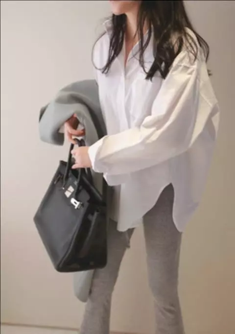 French Chic - Korean Women Fashion - #momslook - Ballen Boyfit Shirt - 3