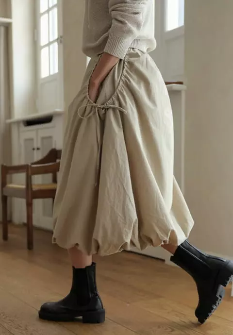French Chic - Korean Women Fashion - #womensfashion - Bansen Balloon Skirt - 4