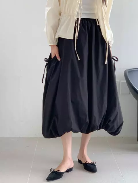 French Chic - Korean Women Fashion - #momslook - Bansen Balloon Skirt - 8