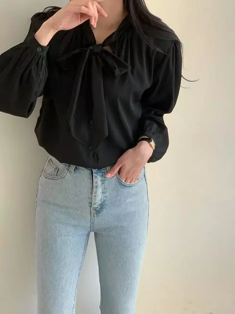 French Chic - Korean Women Fashion - #momslook - Bane Shirring Blouse - 7