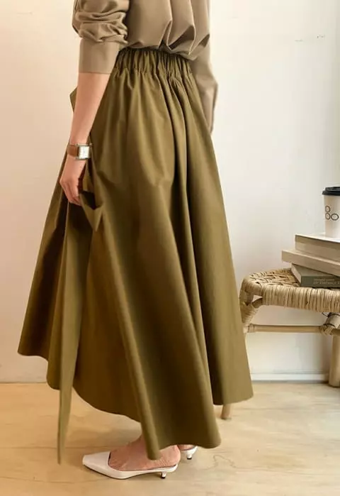 French Chic - Korean Women Fashion - #womensfashion - Pleated maxi skirt Plare - 4