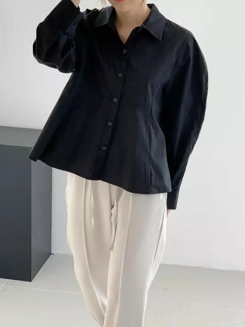 French Chic - Korean Women Fashion - #momslook - Pleated crop blouse - 2