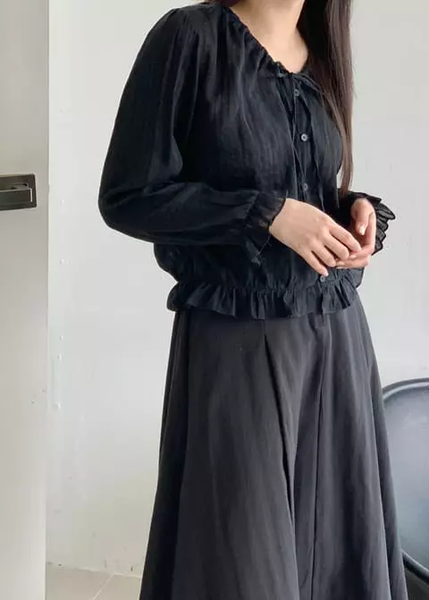 French Chic - Korean Women Fashion - #momslook - Jacquard Blouse - 5