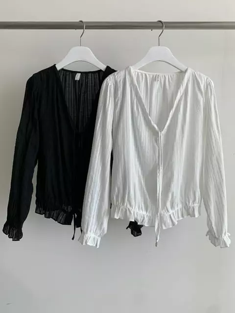 French Chic - Korean Women Fashion - #momslook - Jacquard Blouse - 9