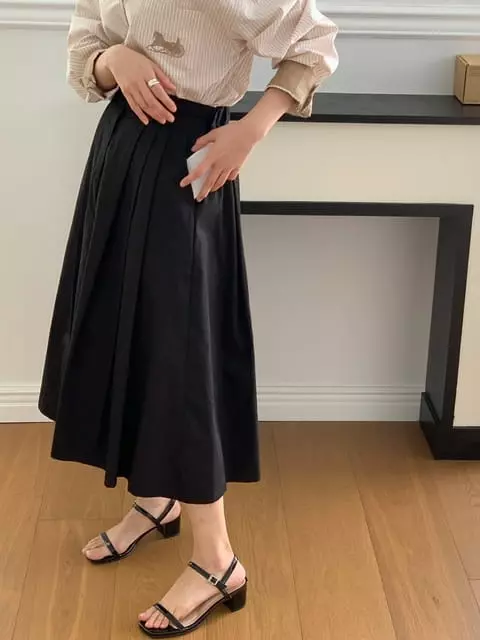 French Chic - Korean Women Fashion - #pursuepretty - Three Pintuck Skirt