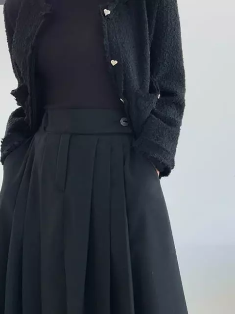 French Chic - Korean Women Fashion - #pursuepretty - Franel Pleats Long Skirt - 4