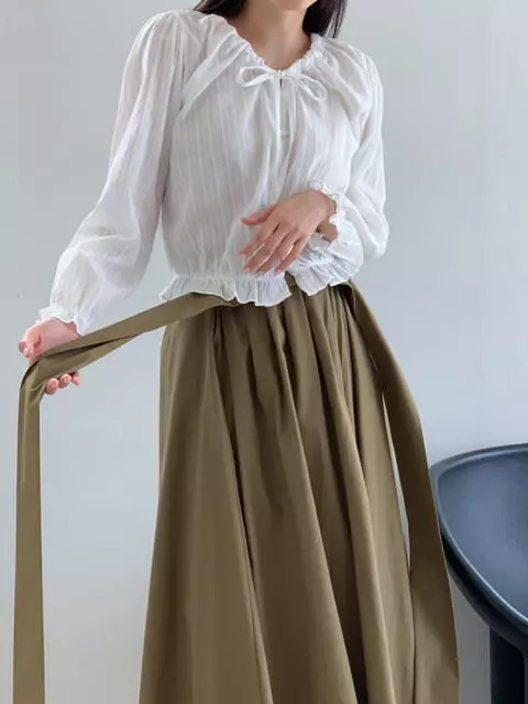 French Chic - Korean Women Fashion - #thatsdarling - Jacquard Blouse - 3
