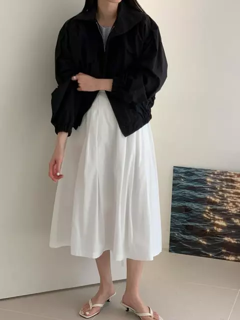 French Chic - Korean Women Fashion - #vintageinspired - Half Trench Windbreaker - 3