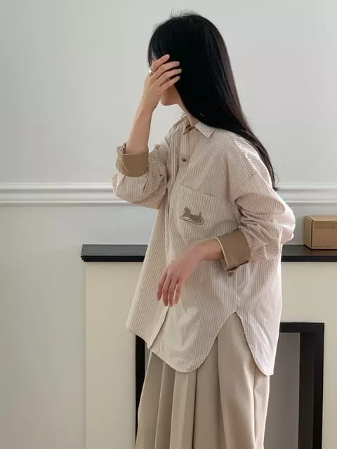 French Chic - Korean Women Fashion - #womensfashion - ST Macha Overfit Shirt - 6