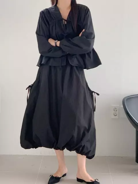 French Chic - Korean Women Fashion - #womensfashion - Bansen Balloon Skirt - 3