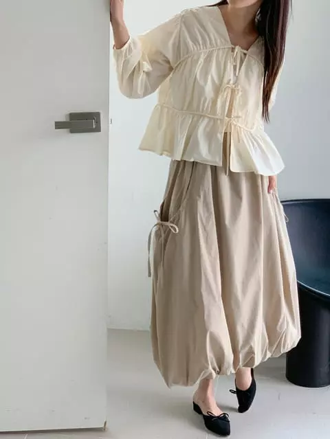French Chic - Korean Women Fashion - #womensfashion - Bansen Balloon Skirt - 5