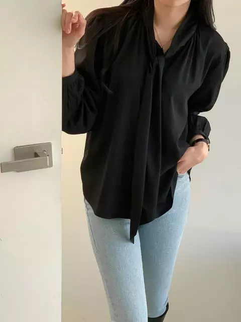 French Chic - Korean Women Fashion - #womensfashion - Bane Shirring Blouse - 6