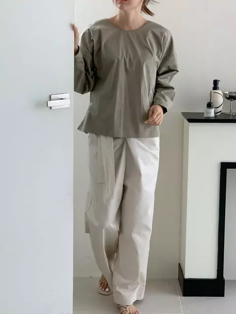 French Chic - Korean Women Fashion - #womensfashion - Wide leg draped pants - 2
