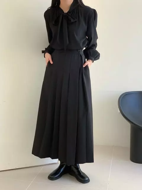 French Chic - Korean Women Fashion - #womensfashion - Pintuck Pia Skirt Pants