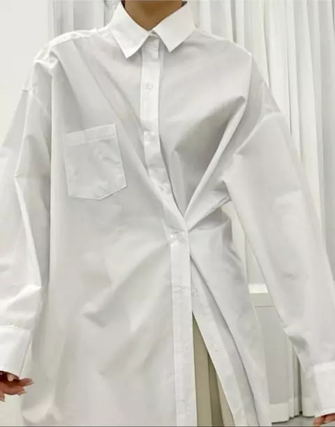 French Chic - Korean Women Fashion - #womensfashion - Two Way Boxy Long Shirt - 9