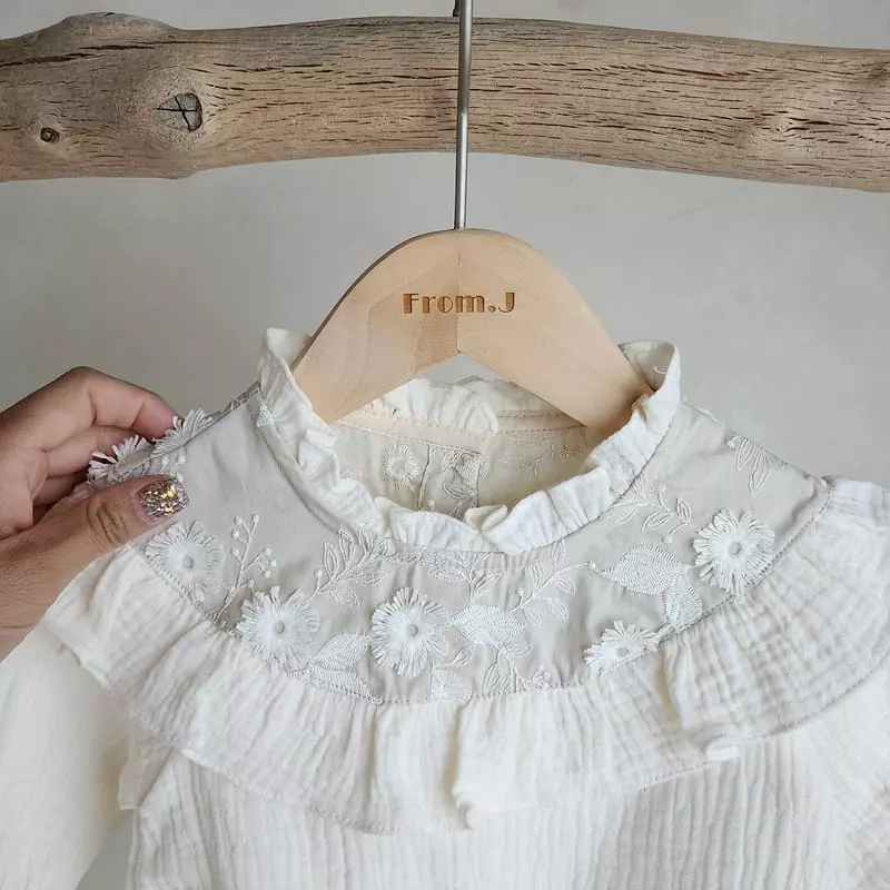 From J - Korean Baby Fashion - #babyboutique - Bon Jour Frill Bodysuit