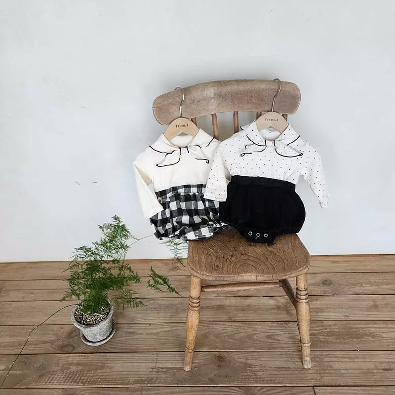 From J - Korean Baby Fashion - #babyboutiqueclothing - Mono Ribbon Bodysuit - 11
