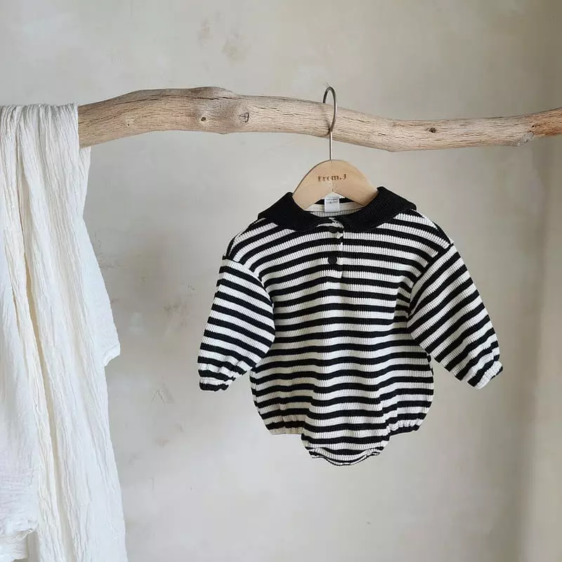 From J - Korean Baby Fashion - #babyboutiqueclothing - Waffle Sailor Bodysuit - 7