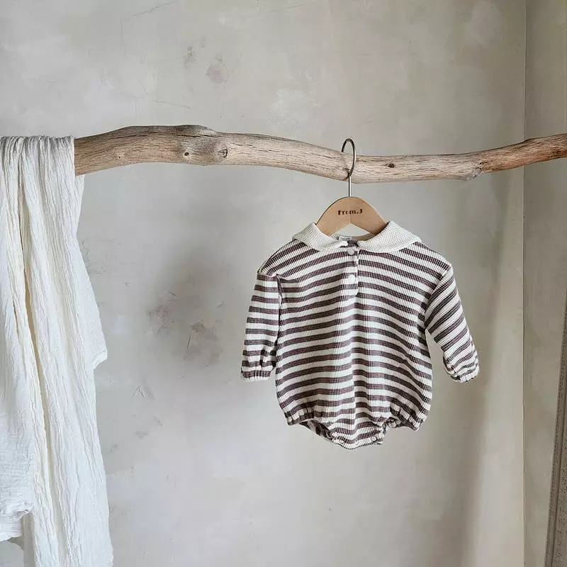 From J - Korean Baby Fashion - #babyclothing - Waffle Sailor Bodysuit - 8