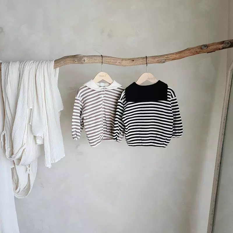 From J - Korean Baby Fashion - #babyclothing - Waffle Sailor Top Bottom Set - 7