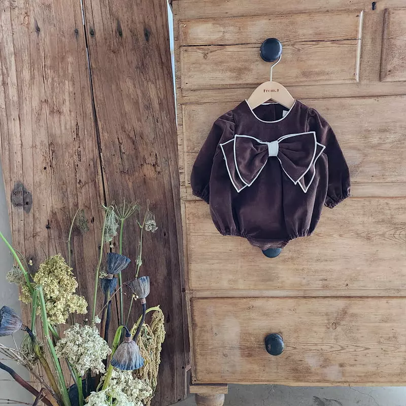 From J - Korean Baby Fashion - #babyfashion - Double Ribbon Bodysuit - 10