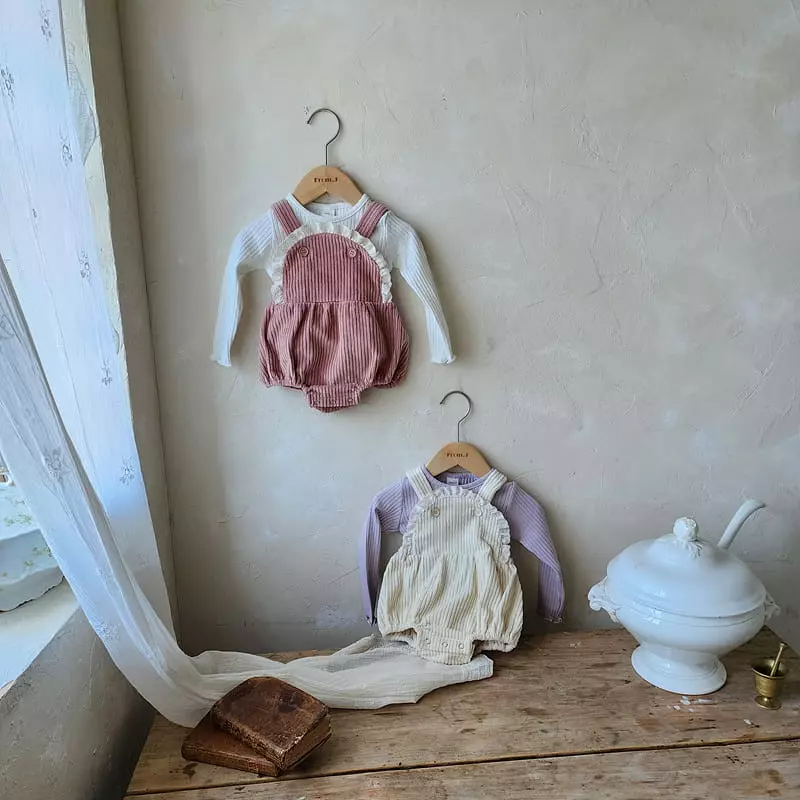 From J - Korean Baby Fashion - #babylifestyle - Rib Frill Bodysuit - 2