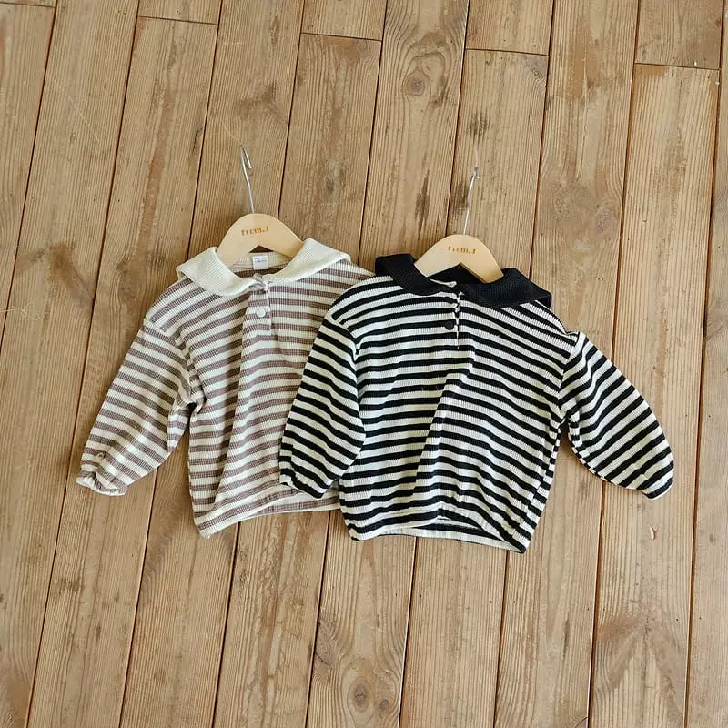 From J - Korean Baby Fashion - #babylifestyle - Waffle Sailor Top Bottom Set - 11