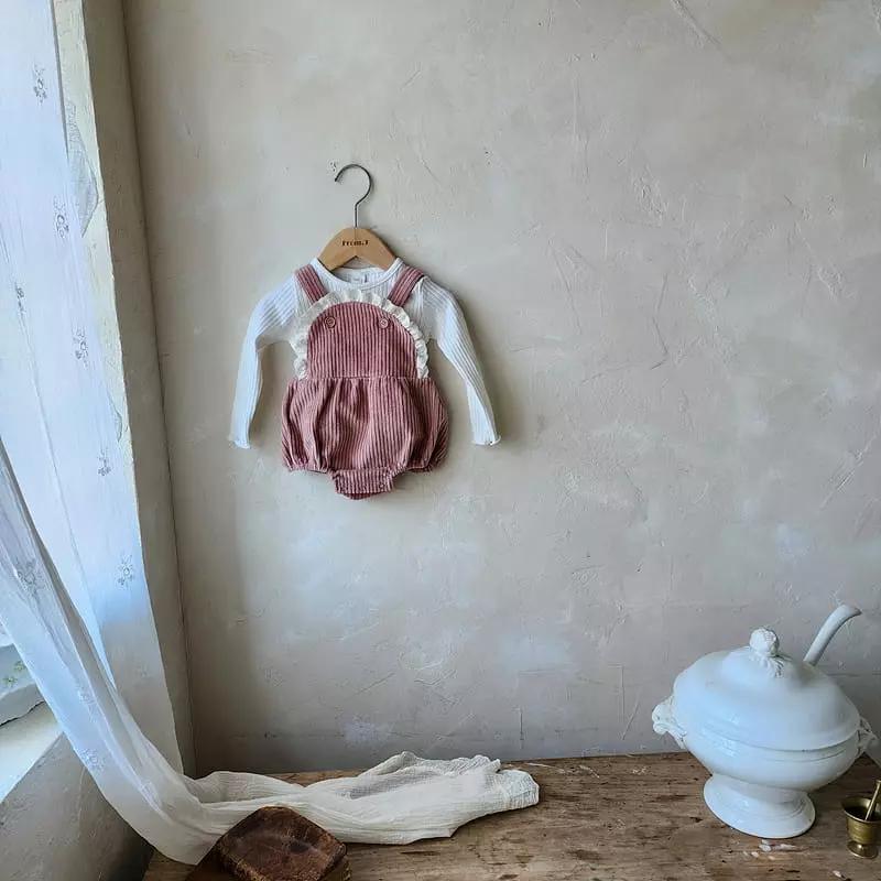 From J - Korean Baby Fashion - #babyoninstagram - Rib Frill Bodysuit - 3