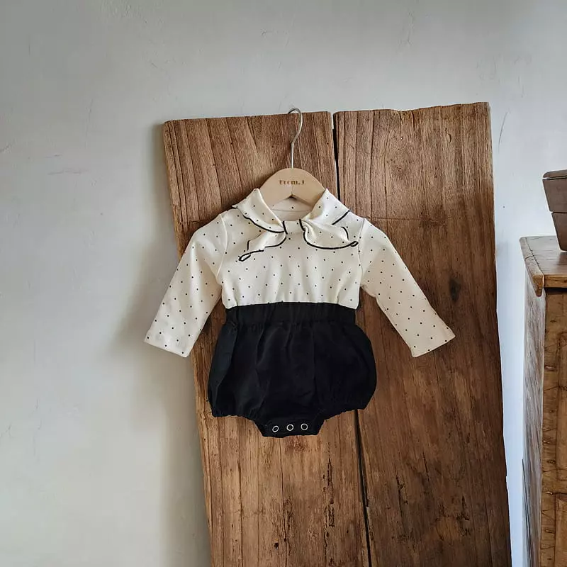From J - Korean Baby Fashion - #babyoninstagram - Mono Ribbon Bodysuit - 2