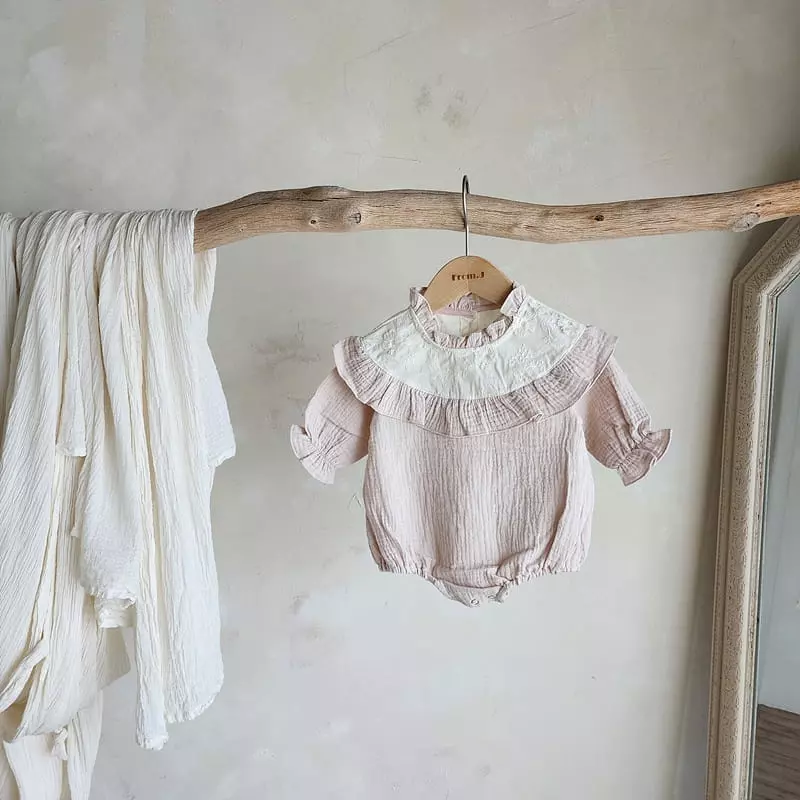 From J - Korean Baby Fashion - #babyootd - Bon Jour Frill Bodysuit - 9