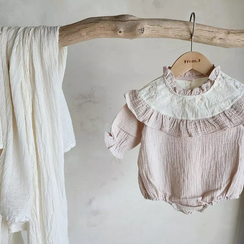From J - Korean Baby Fashion - #babyoutfit - Bon Jour Frill Bodysuit - 10