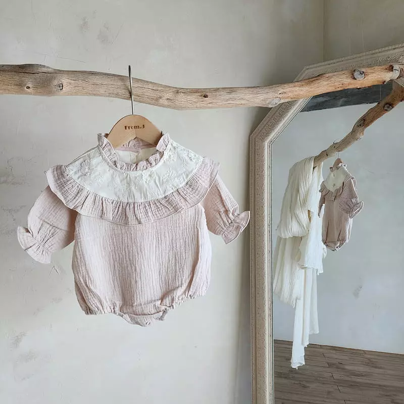 From J - Korean Baby Fashion - #babyoutfit - Bon Jour Frill Bodysuit - 11