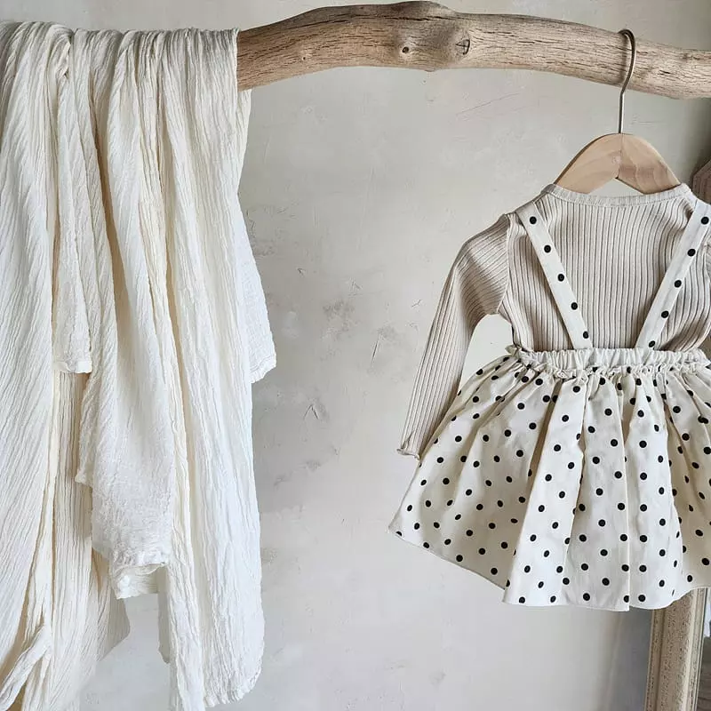 From J - Korean Baby Fashion - #babyoutfit - Dot Ribbon Bodysuit - 9