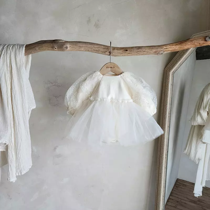 From J - Korean Baby Fashion - #babyoutfit - Dot Shasha Bodysuit - 9