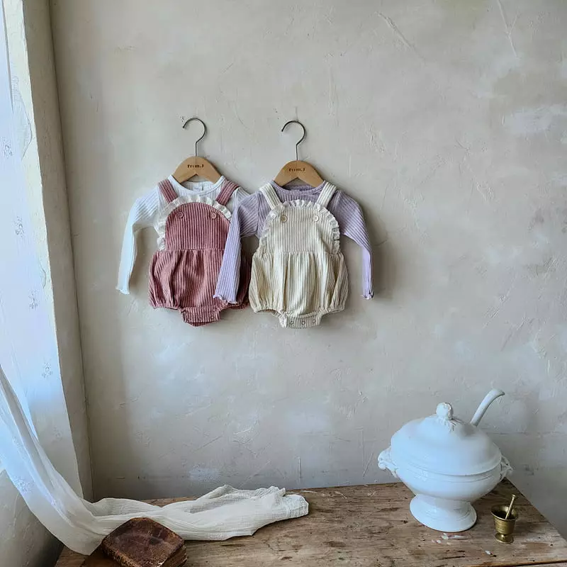 From J - Korean Baby Fashion - #babyoutfit - Rib Frill Bodysuit - 5