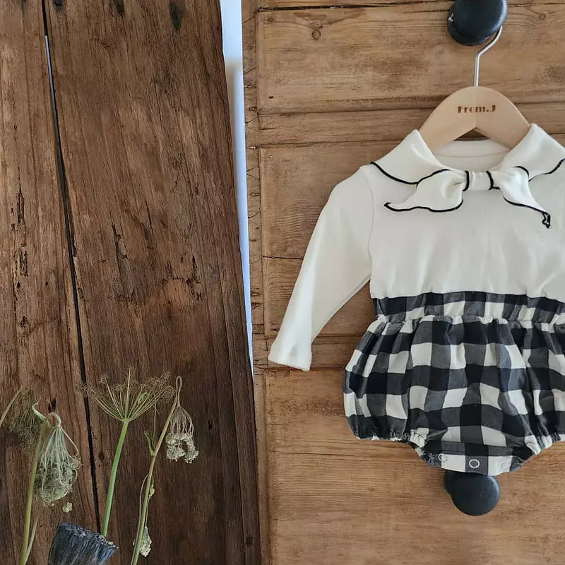 From J - Korean Baby Fashion - #babyoutfit - Mono Ribbon Bodysuit - 5