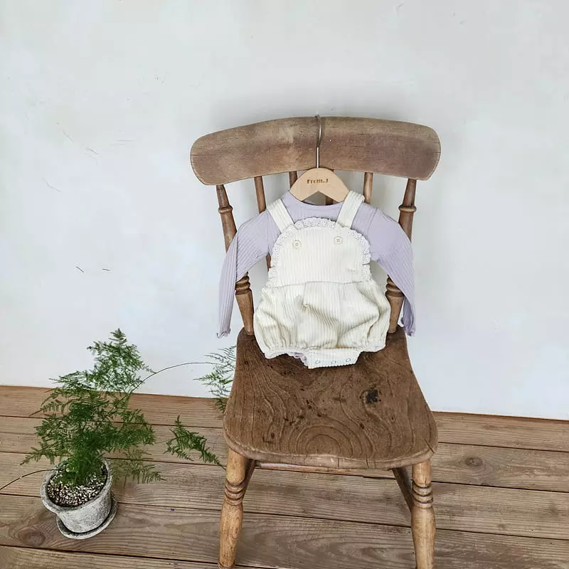From J - Korean Baby Fashion - #babywear - Rib Frill Bodysuit - 7