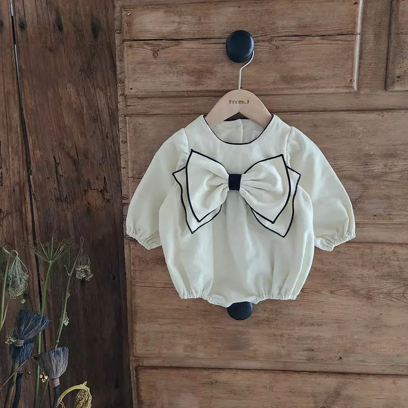 From J - Korean Baby Fashion - #babywear - Double Ribbon Bodysuit - 3